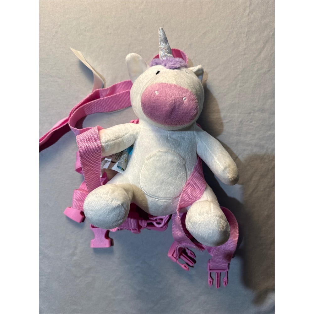 Goldbug Unicorn Toddler Safety Harness Plush Backpack White Pink‎ Sparkly Horn